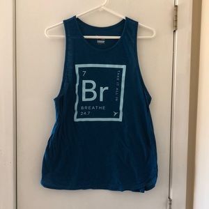 Graphic muscle tank top.
